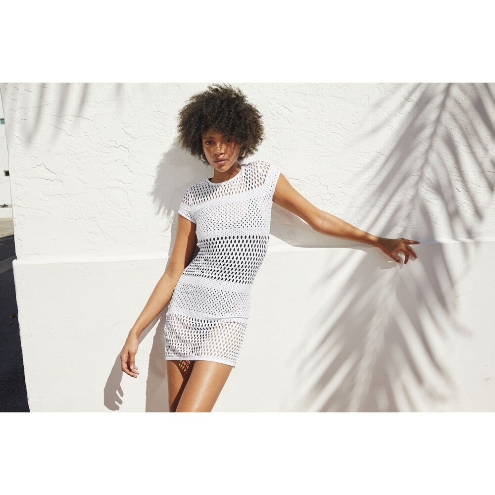 Alo Yoga Mesh Haute Summer Dress White Size XS Sheer
